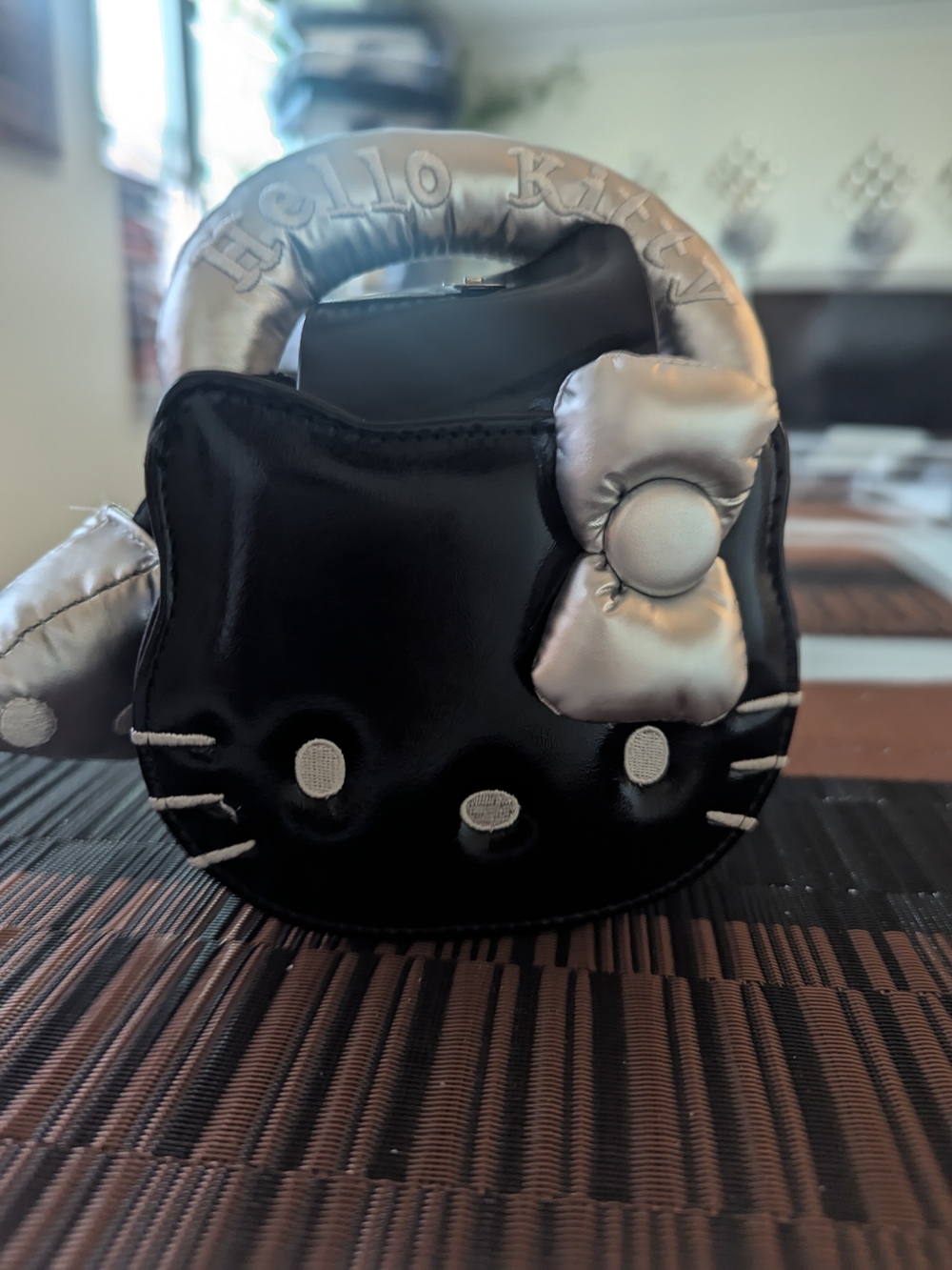 Hello Kitty Black & Silver Kids Handbag